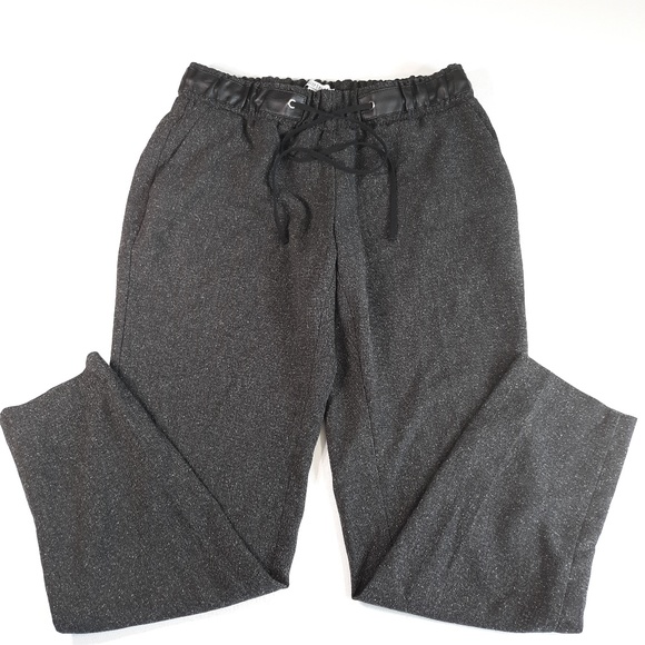 White House Black Market Pants - WHBM S Tapered Leg Tweed Jogger Tie Waist Pants